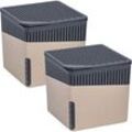 WENKO Cube Raumentfeuchter beige, 2x 1,0 kg