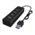 RaidSonic ICY BOX® USB-Hub IB-HUB1409-U3 4-fach schwarz