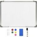 Magnetisches Whiteboard Weiß 90 x 60 cm Stahl Vidaxl