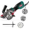 750 w Circular Saw 3500U with 6 Saw Blades Laser Guide Cutting Depth 90 ° 48 mm / 45°: 32 mm Mini Circular Saw for Wood Soft Metal Tiles and Plastic