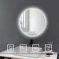 Badspiegel Rund led mit Beleuchtung 60cm Badezimmerspiegel mit Touch Wandspiegel Badspiegel - Meykoers