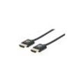 Manhattan - Ultradünnes HDMI-Kabel mit Ethernet 0.5m. schwarz (394406)