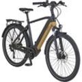 E-Bike PROPHETE "Entdecker InsideTwo" E-Bikes Gr. 55cm, 28 Zoll (71,12cm), schwarz (schwarz, silberfarben) Pedelec, Elektrofahrrad für Damen u. Herren