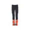 Mascot Hose für Kinder Gr. 128 schwarzblau/hi-vis rot