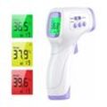 Stirnthermometer für Erwachsene, Infrarot-Thermometer mit Fieberalarm, 2-in-1, berührungsloses Stirnthermometer mit Speicherfunktion, LCD-Display,