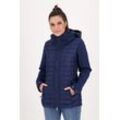 Steppjacke DEPROC ACTIVE "GILMOUR AIMEE Women", Damen, Gr. 36/38 (M), blau (navy), 100% Polyester, sportlich, figurbetont, Langarm mit innenliegendem Gummizug, Jacken, auch in Großen Größen erhältlich