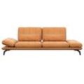 3-Sitzer FLEXLUX "Tropea Funktionssofa, Designsofa, Relaxfunktion, TV-Couch", braun (cognac), B:252cm H:90cm T:145cm, Sofas, mit Armteilverstellung sowie Sitztiefenverstellung, Breite 252 cm