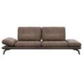 3-Sitzer FLEXLUX "Tropea Funktionssofa, Designsofa, Relaxfunktion, TV-Couch", braun (hazelnut braun), B:252cm H:90cm T:145cm, Sofas, mit Armteilverstellung sowie Sitztiefenverstellung, Breite 252 cm