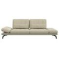 3-Sitzer FLEXLUX "Tropea Funktionssofa, Designsofa, Relaxfunktion, TV-Couch", beige (sandy beige), B:252cm H:90cm T:145cm, 100% Polyester, Sofas, mit Armteilverstellung sowie Sitztiefenverstellung, Breite 252 cm