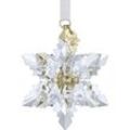 Dekohänger SWAROVSKI "Sammelfigur Annual Edition Festive 3D Ornament 2024, 5674347, 5674348", champagner, goldfarben, weiß, kristallweiß, Dekohänger, B/H/T: 4,56cm x 5,94cm x 4,56cm, Kristallglas, Metall, Polyester, Swarovski Kristall, B:4,56cm H:5,94cm T:4,56cm