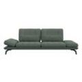 3-Sitzer FLEXLUX "Tropea Funktionssofa, Designsofa, Relaxfunktion, TV-Couch", grün (dusty grün), B:252cm H:90cm T:145cm, Sofas, mit Armteilverstellung sowie Sitztiefenverstellung, Breite 252 cm