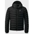 Outdoorjacke SCHÖFFEL "Down Jacket Silvretta M", Herren, Gr. 48, schwarz (9990, schwarz), Oberstoff : 100% Nylon Futter : 100% Nylon Füllung : 100% Daune, sportlich, regular fit, hoch geschlossener Ausschnitt, Langarm, Jacken