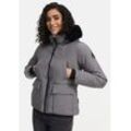 Winterjacke MARIKOO "Morinaa" Gr. M, grau Damen Jacken mit großer Kapuze