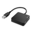 hama USB-Hub 4-fach schwarz