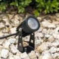 Gartenstrahler Erdspießleuchte 5W 3000K IP65 230V 1m Kabel