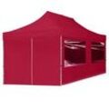 TOOLPORT 3x6m Aluminium Faltpavillon, inkl. 4 Seitenteile, rot - (59151)