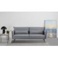 Schlafsofa INOSIGN "TULARE, 204 cm, klappbarer 3-Sitzer mit verstellbarer Rückenlehne", grau, B:204cm H:89cm T:87cm, 100% Polyester, Sofas, Schlaffunktion