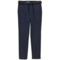 TOM TAILOR Herren Travis Slim Chino mit Gürtel, blau, Uni, Gr. 38/32