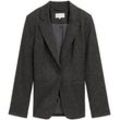 TOM TAILOR Damen Blazer in Melange-Optik, grau, Meliert, Gr. 36