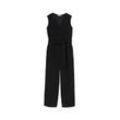 TOM TAILOR DENIM Damen Overall mit V-Ausschnitt, schwarz, Uni, Gr. M