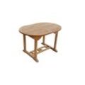 Beneffito - salento - Gartentisch Oval Teak Extensible - Länge 120 bis 170 cm - Verlängerung Butterfly - 6 Personen