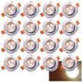 Vingo 20X led Spot Einbaustrahler Set Einbauleuchte Deckenleuchte Strahler IP44 3W Warmweiß