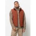 Steppweste JACK WOLFSKIN "WHITE FROST VEST M" Gr. L (52), rosa (carmine) Herren Westen