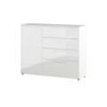 uno Sideboard Glossy ¦ weiß ¦ Maße (cm): B: 135 H: 107 T: 40