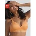 LASCANA Bralette-BH orange Gr. 70A. Mit Integriertem Kissen und mit seitlichen Stäbchen und ohne Bügel