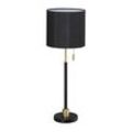 relaxdays Tischlampe schwarz, gold