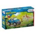 Schleich® Dinosaurs 41464 Geländewagen mit Dino-Außenposten Spielfiguren-Set