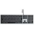 SATECHI SLIM W3 Tastatur kabelgebunden grau, silber