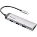 verbatim USB-Hub 4-fach grau