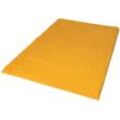 Badematte CARPET CITY "Topia Mats, Badteppich uni" Badematten Gr. rechteckig (120cm x 170cm), Polyester, gelb Hochflor, Kaninchen Haptik, Polyester, Badezimmerteppich, waschbar