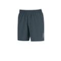 Jerseyhose TRIGEMA "TRIGEMA Sport-Shorts mit Innenslip aus Netz", Damen, Gr. L, US-Größen, grau (anthrazit), 74% Nylon, 26% Elastan, sportlich, Hosen