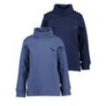 Langarmshirt BLUE SEVEN "Blue Seven Jungen Rollkragenpullover MULTIPACK - 2er Pack" Gr. 104, m01 - jeansblau + ultramarin Mädchen Shirts