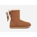 UGG® Classic Short Boot mit zwei Schleifen für Damen in Brown, Größe 43, Leder