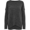 Only Damen Rundhals Strickpullover ONLNANJING L/S Grau M