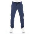 riverso Cargohose Herren lang Stretch Slim Fit RIVHanno Slim Fit Blau Normaler Bund Reißverschluss W 33