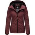 Outdoorjacke MARIKOO "Brombeere" Gr. XS (34), rot (weinrot), Damen, Obermaterial: 100% Polyester, Innenmaterial: 100% Polyester, Jacken, sportliche Übergangsjacke mit Kapuze