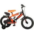 Volare Sportivo Kinderfahrrad 14 Zoll Mädchen Jungen Alter ab ca. 3,5 - 5 Jahre Größe 100 - 115 cm schwarz orange