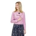 Jackenblazer BETTY & CO "Betty & Co Bolero-Jacke mit Stehkragen", Damen, Gr. 40, braun (orchid haze), Obermaterial: 88% Polyester, 12% Elasthan. Futter: 100% Polyester., modisch, tailliert kurz, Langarm, Blazer, Material