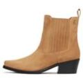 Cowboy Stiefelette TOMMY HILFIGER "TH SUEDE COWBOY BOOT" Gr. 40, gelb (beige) Damen Schuhe Schlupfboots Cowboy-Stiefelette Chelseaboots Blockabsatz, Westernstiefelette, Stiefelette, Boots in spitzer Form