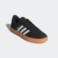 Sneaker ADIDAS SPORTSWEAR "VL COURT 3.0", Gr. 38,5, schwarz-weiß (core schwarz, cloud weiß, team victory rot), Leder, Synthetik, sportlich, Schuhe, inspiriert vom Design des adidas samba