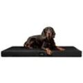 Tierlando ® Orthopädische Hundematratze ALICE EASY CLEAN Kunstleder Hundebett schwarz 80 cm, 9 cm, 60 cm