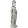 Dekofigur Buddha Grau aus Leichtbeton 70 cm Outdoor Außenbereich Gartendeko Dekoration Wohnaccessoires