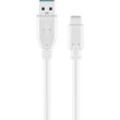 goobay USB 3.0 C/USB 3.0 A Kabel 0,2 m weiß, 1 St.