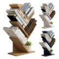 VCM Holz Aufbewahrung Stand Regal Bücherregal Deko Bücher Standregal Nulis L