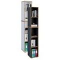 VCM Holz Büro Stand Regal Bücher Ordner Aktenregal Ordnerregal Bücherregal Salia 5-fach Breite 30 cm