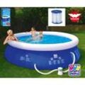 HAPPY PEOPLE® Quick-Up-Pool 3681,0 l blau 300,0 x 76,0 cm